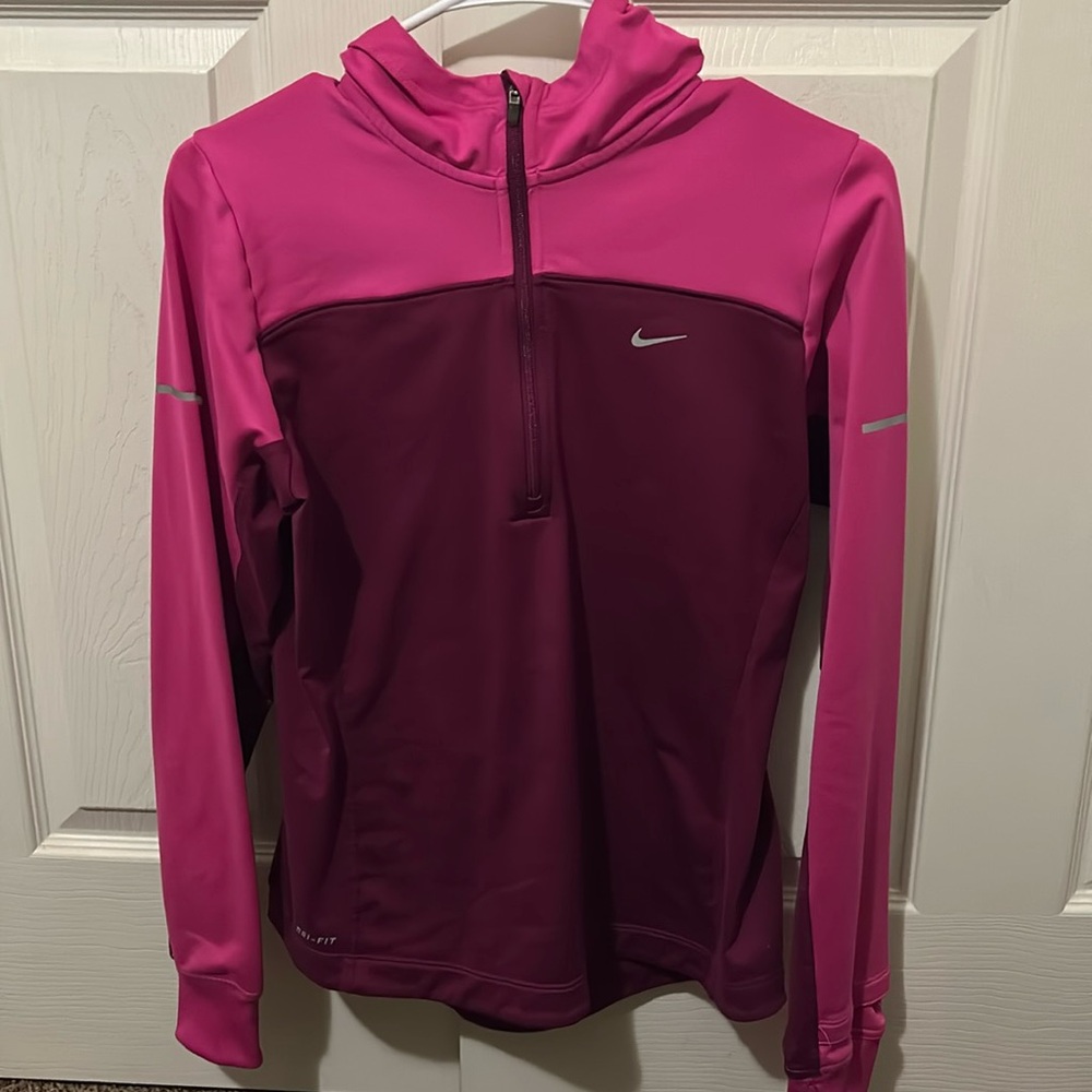 Pink and Magenta Nike Hoodie